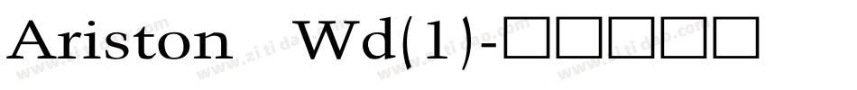 Ariston Wd(1)字体转换